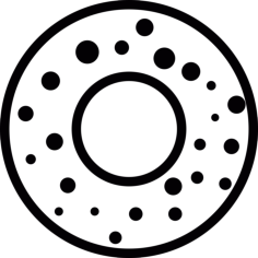Donut With Sugar Outline Svg Vector, Free Vectors File